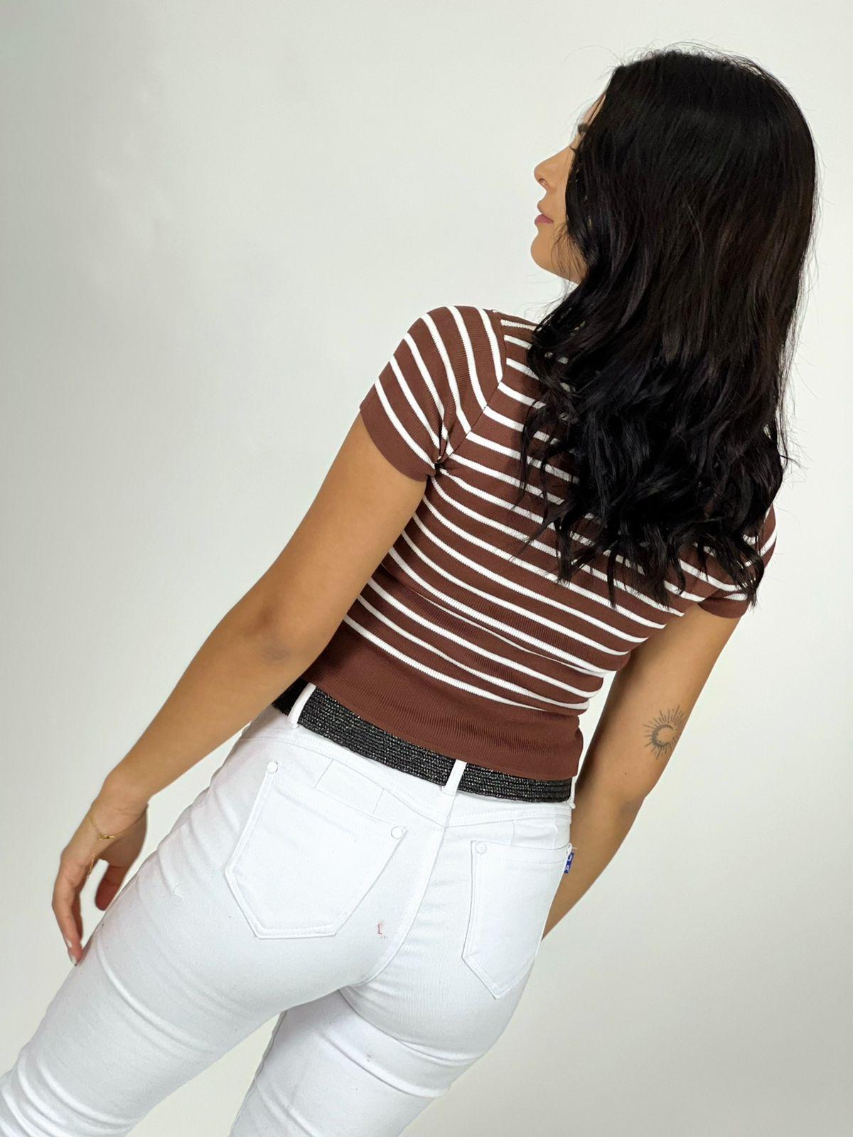 Polera Top de Líneas