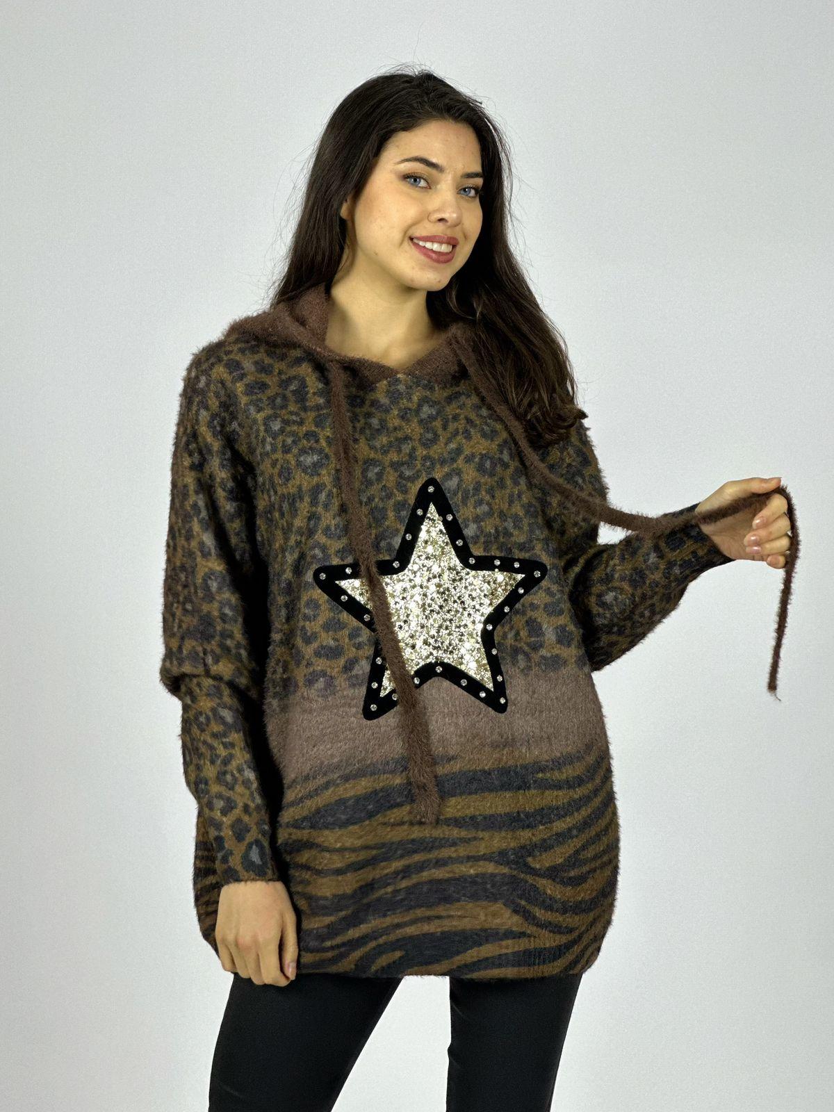 Polerón Cashmere Print Estrella Brillos