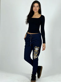 Jogger Italiano Estampado Triple Corazón