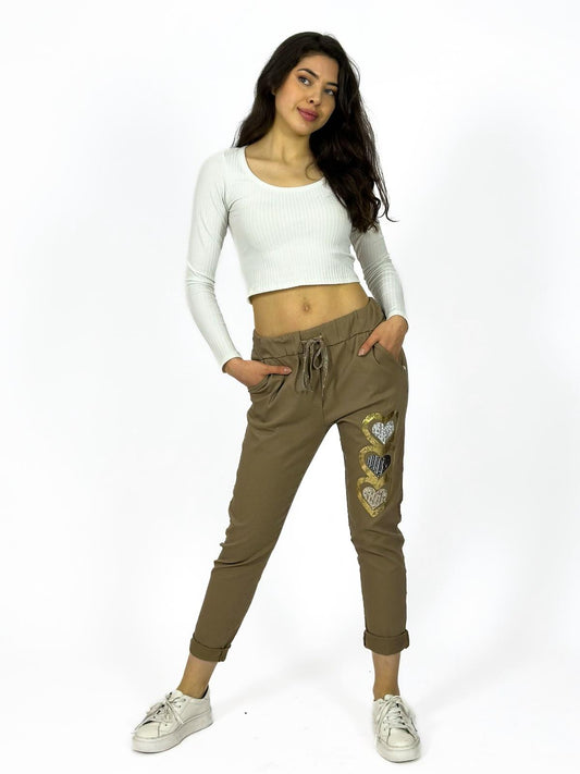 Jogger Italiano Estampado Triple Corazón