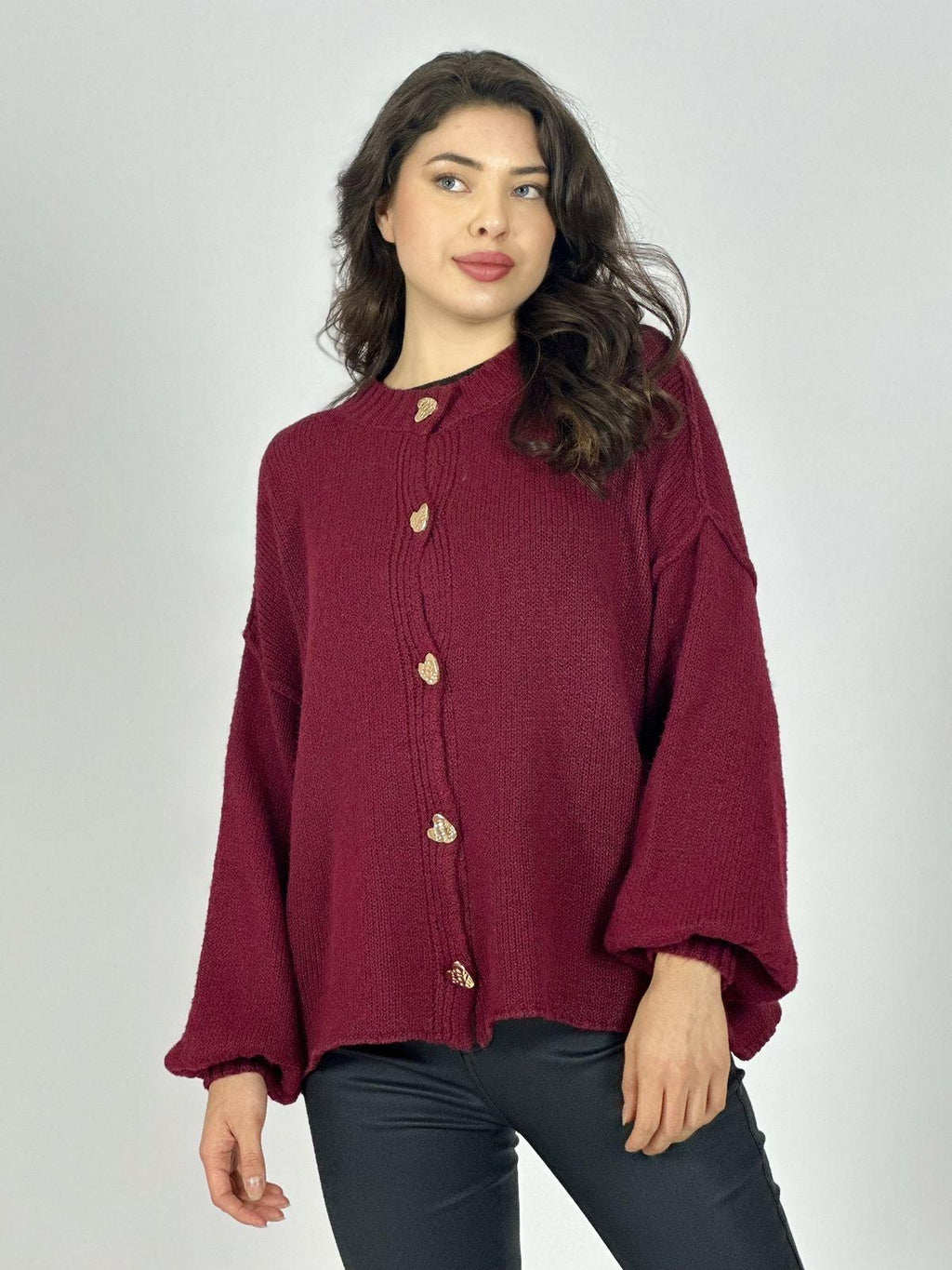 Sweater Lana Botones Corazón