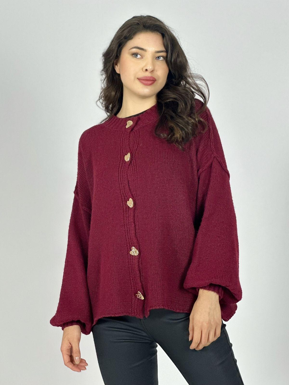 Sweater Lana Botones Corazón