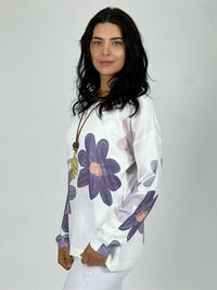 Sweater de Hilo con Flores