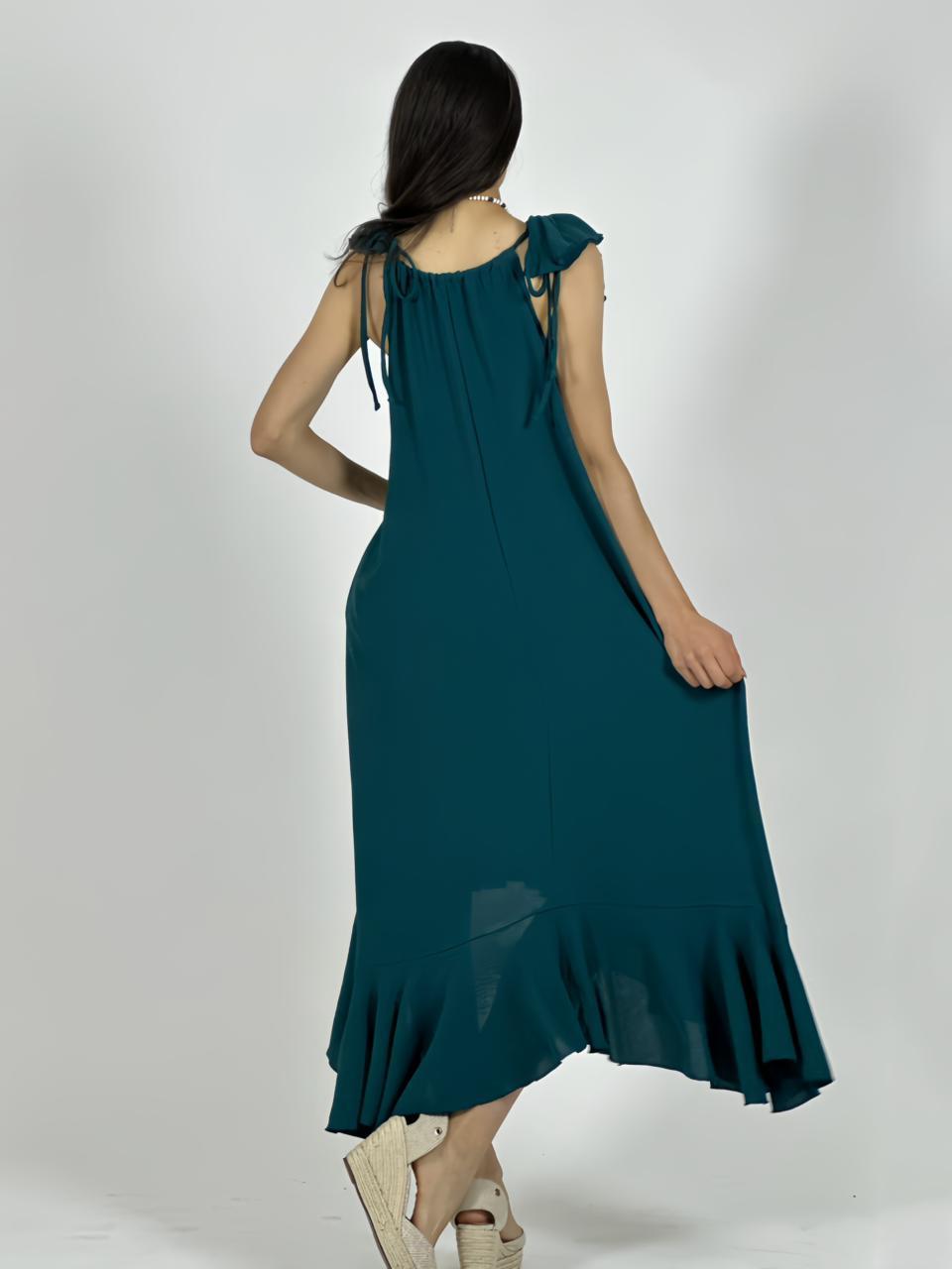 Vestido Cey Asimetrico Tiras con Vuelos