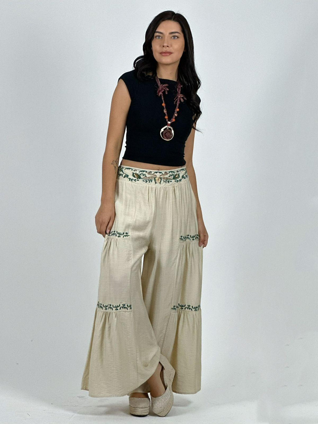 Palazzo Viscosa Toques Boho Chic
