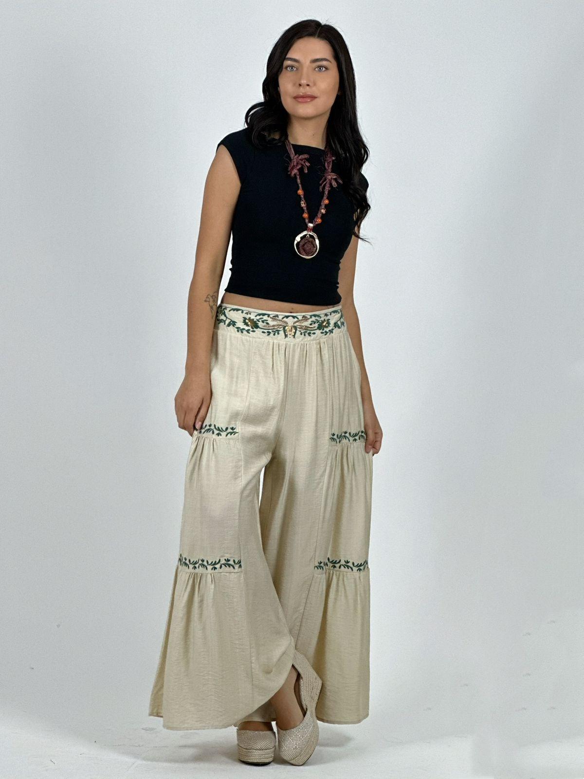 Palazzo Viscosa Toques Boho Chic