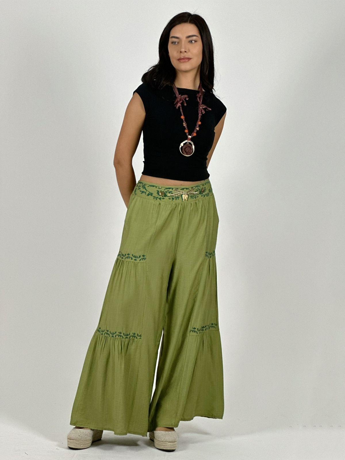 Palazzo Viscosa Toques Boho Chic