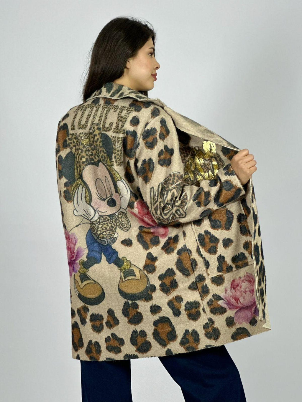 Abrigo Lana Italiano Print Minnie