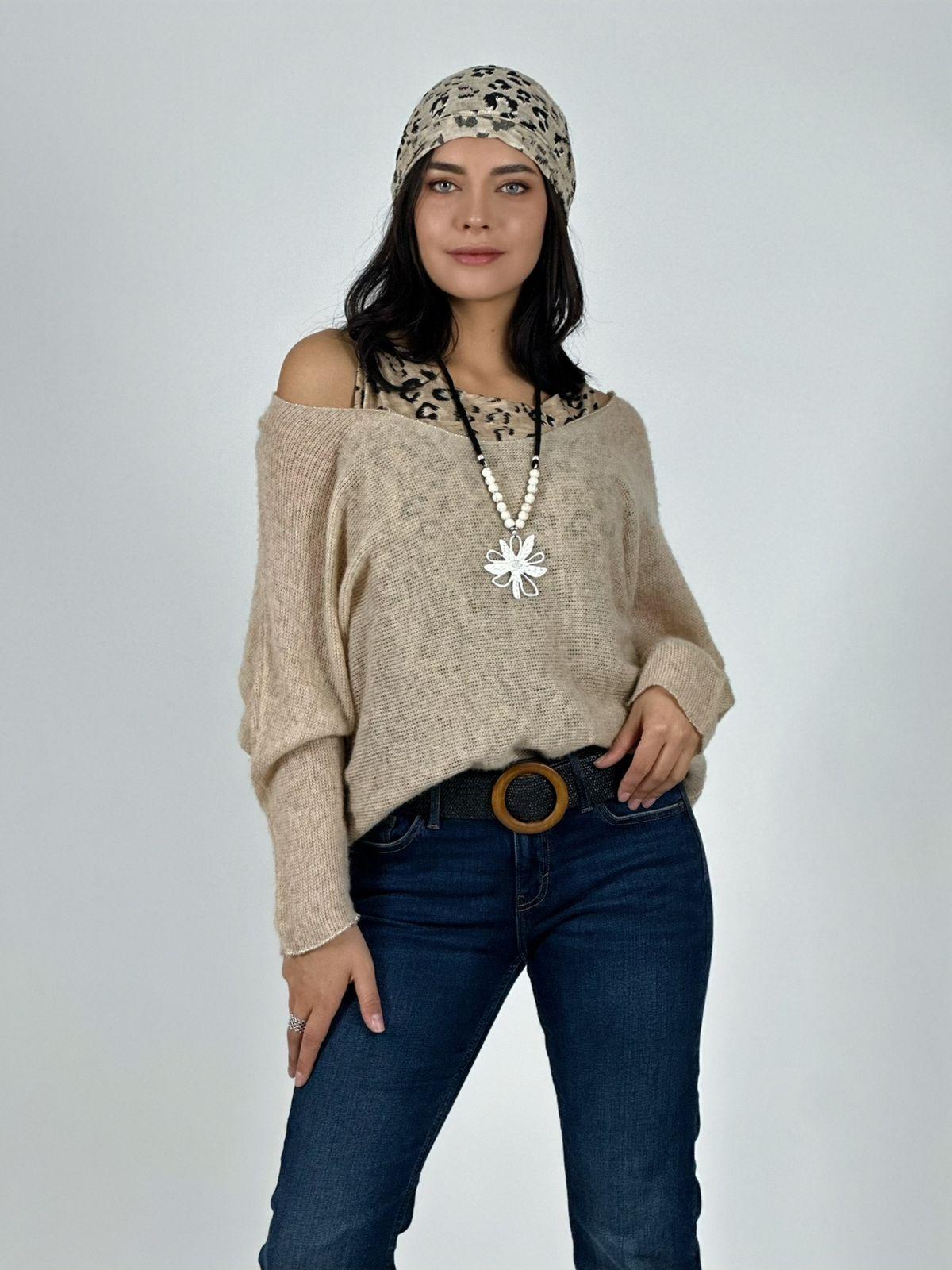 Polera Doble Italiana Con Lazo Print