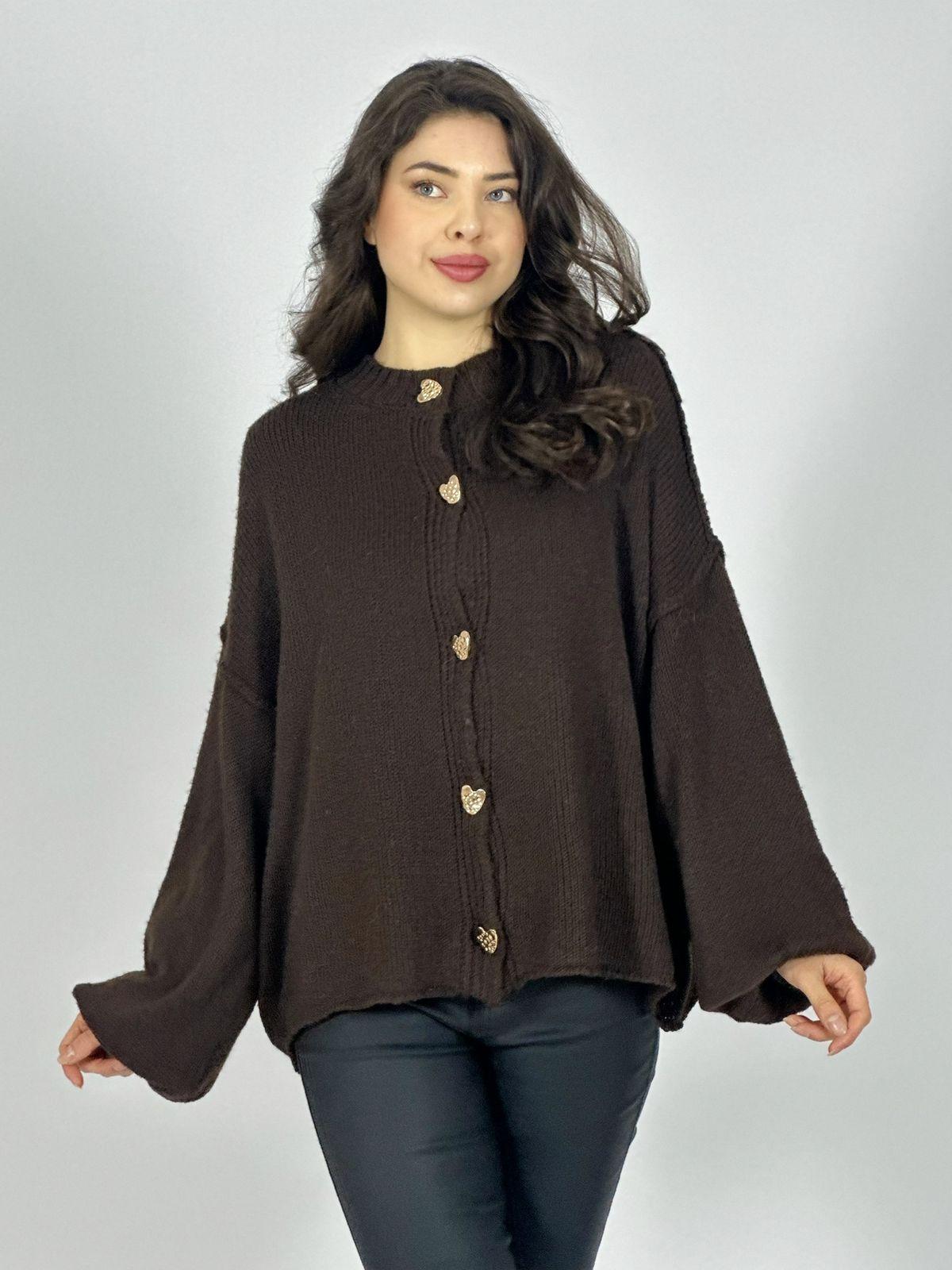 Sweater Lana Botones Corazón