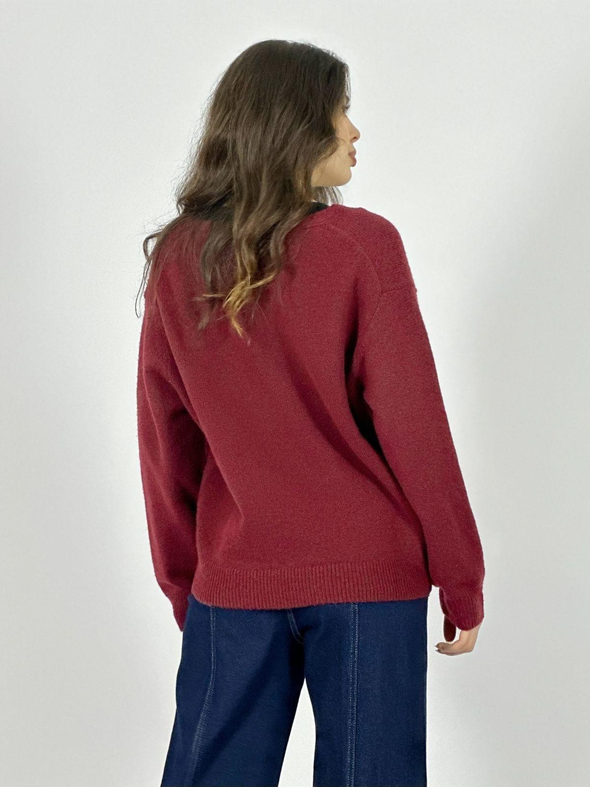 Sweater Lana Flor Bordada