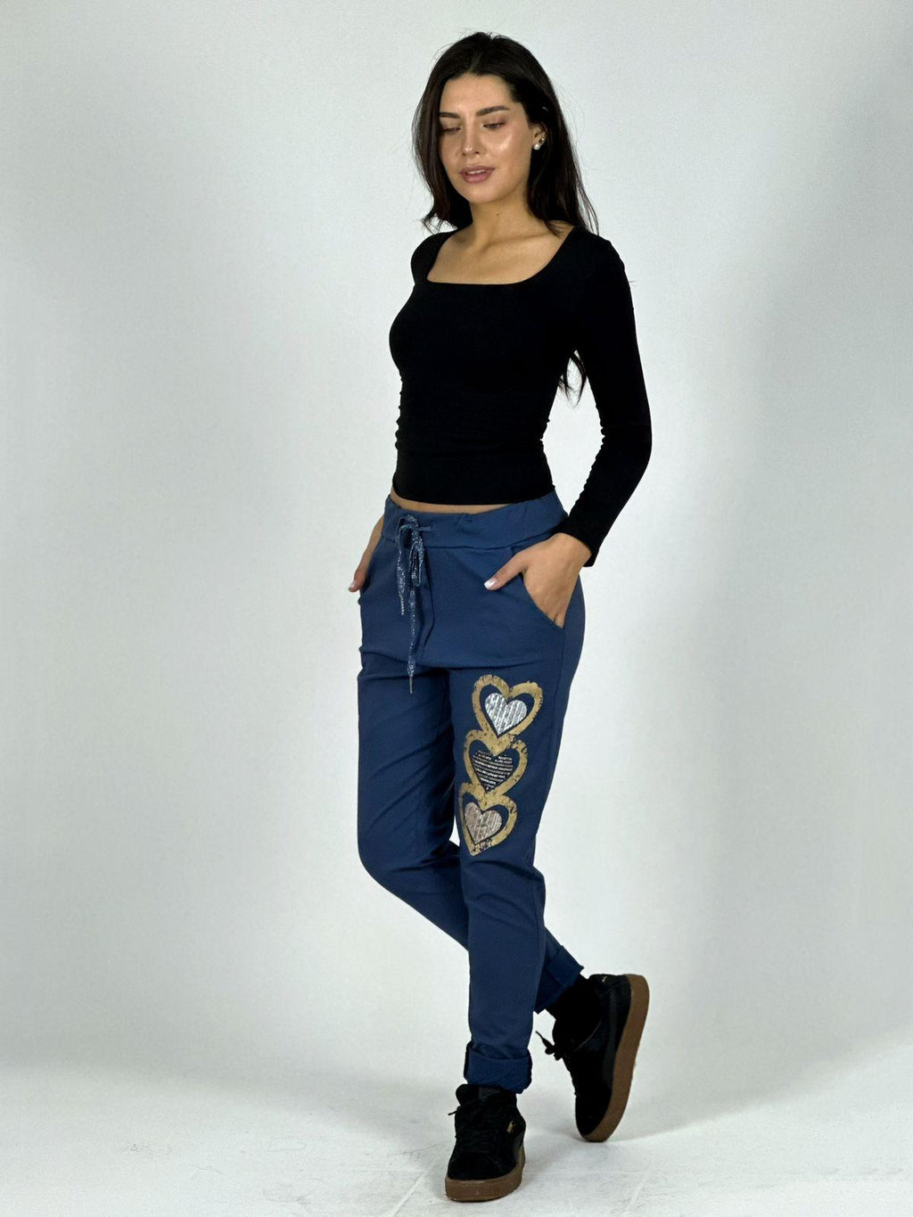 Jogger Italiano Estampado Triple Corazón