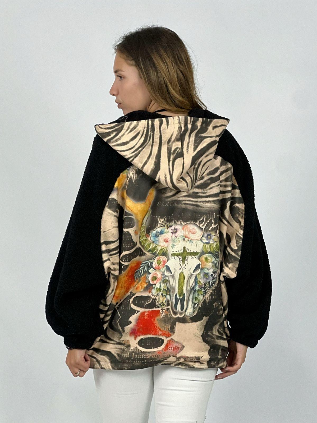 Abrigo Chiporro estampado Cebra