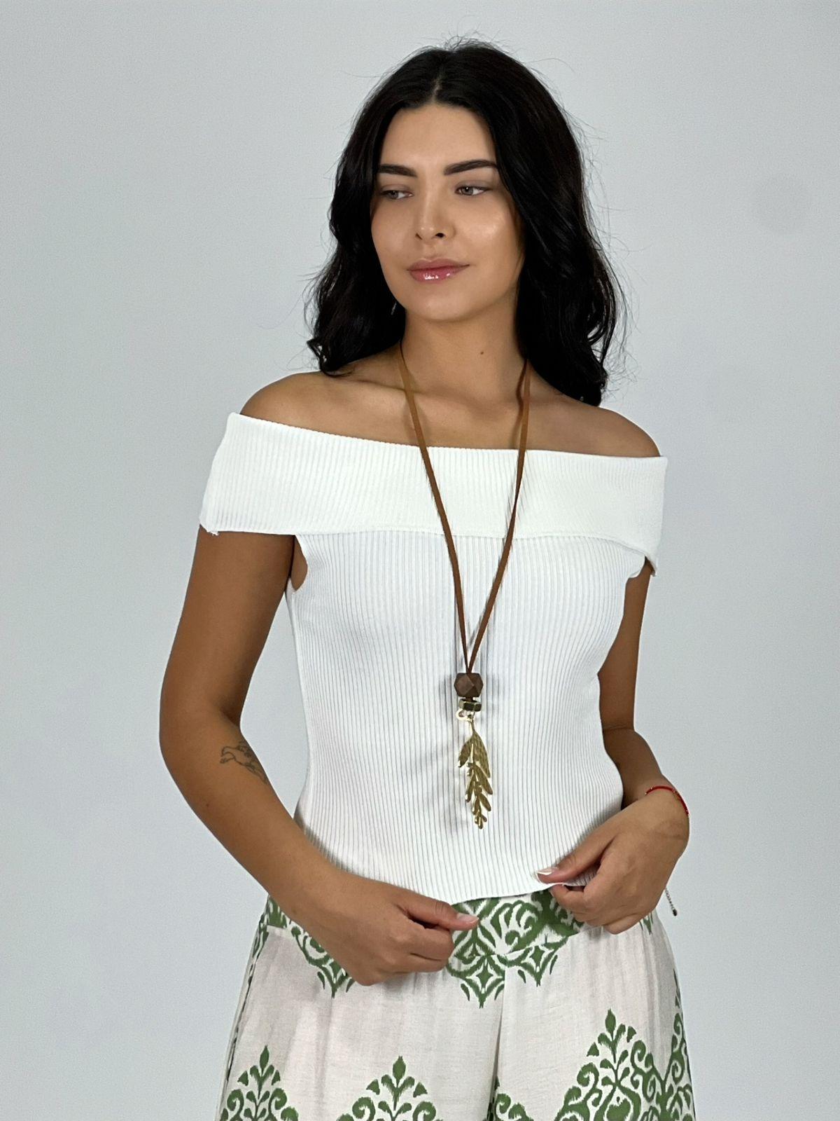 Polera Top Hombros Descubiertos