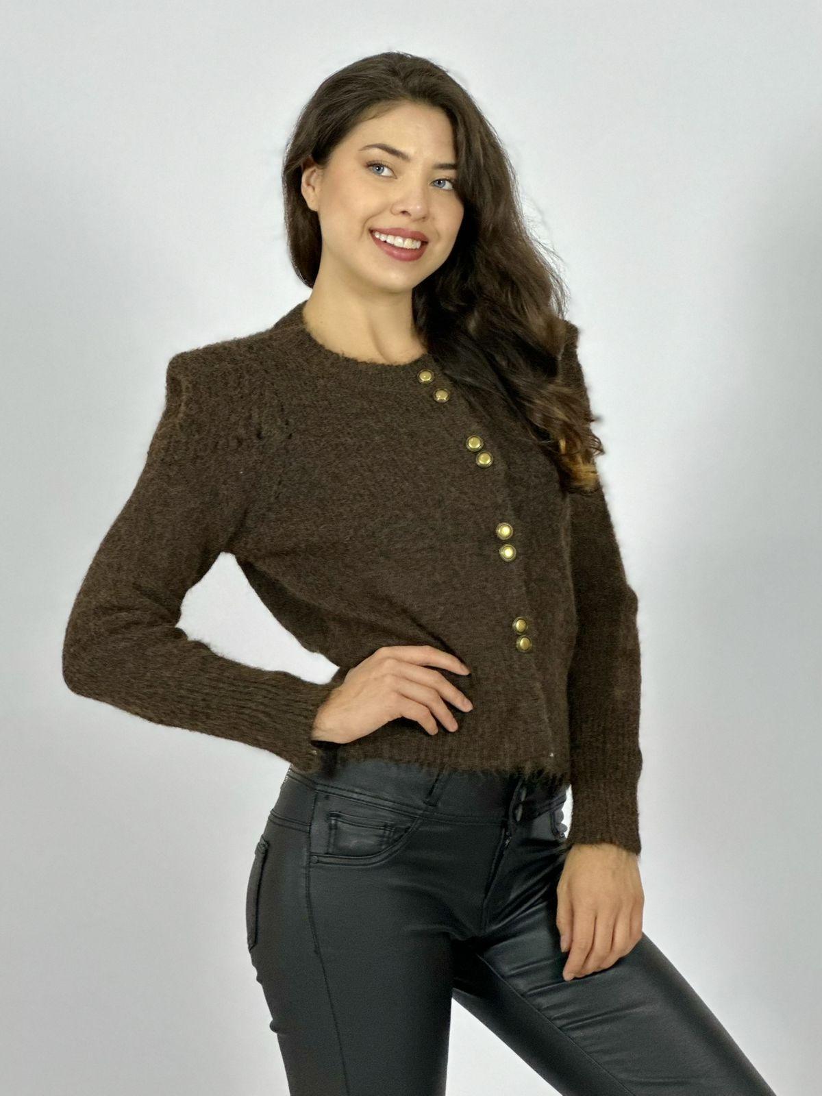 Sweater Lana Corto Abotonado