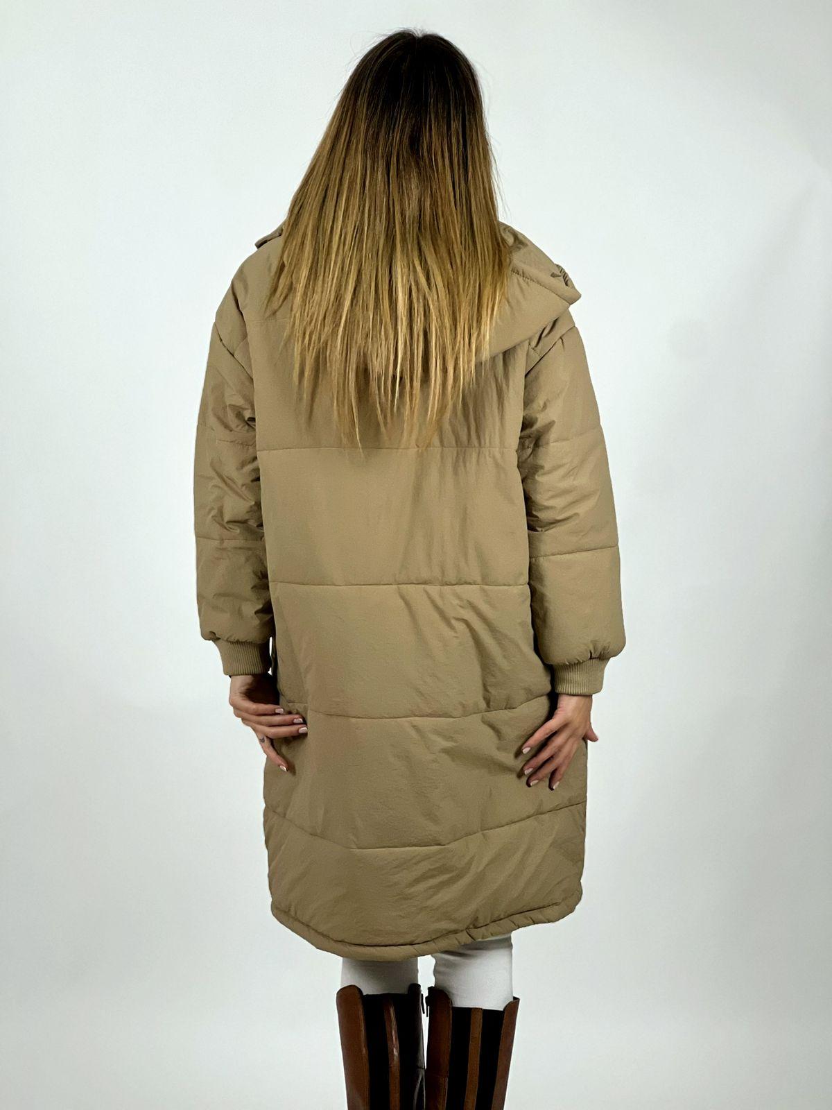 Parka Acolchada Bolsillos Cargo