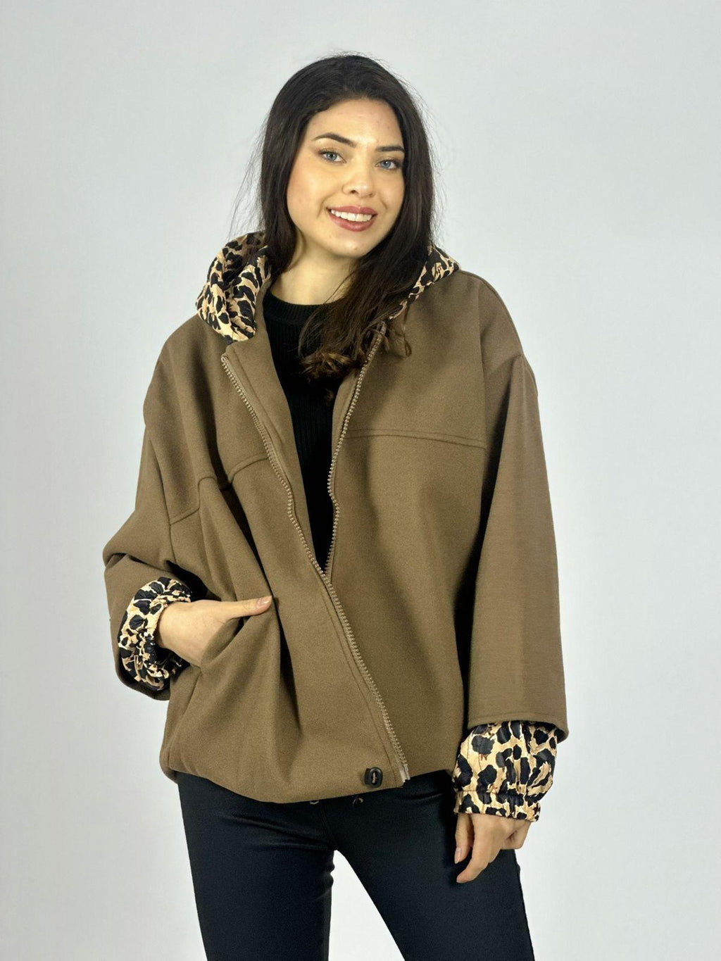 Chaqueta de Paño Toques Print