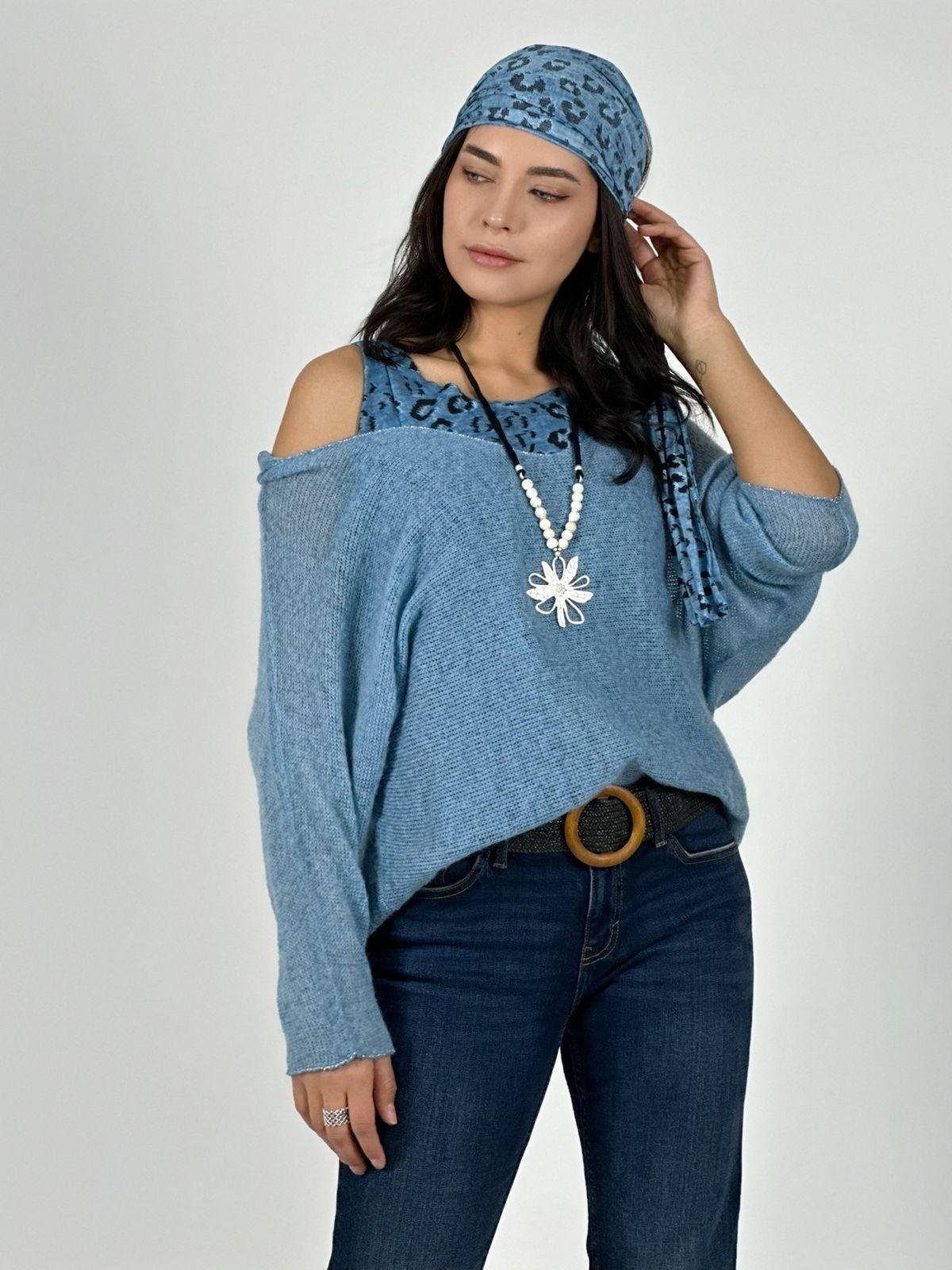 Polera Doble Italiana Con Lazo Print