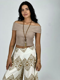 Polera Top Hombros Descubiertos