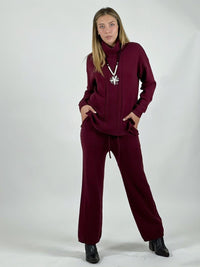 Conjunto Lana Cuello Alto Trenzado Delantero