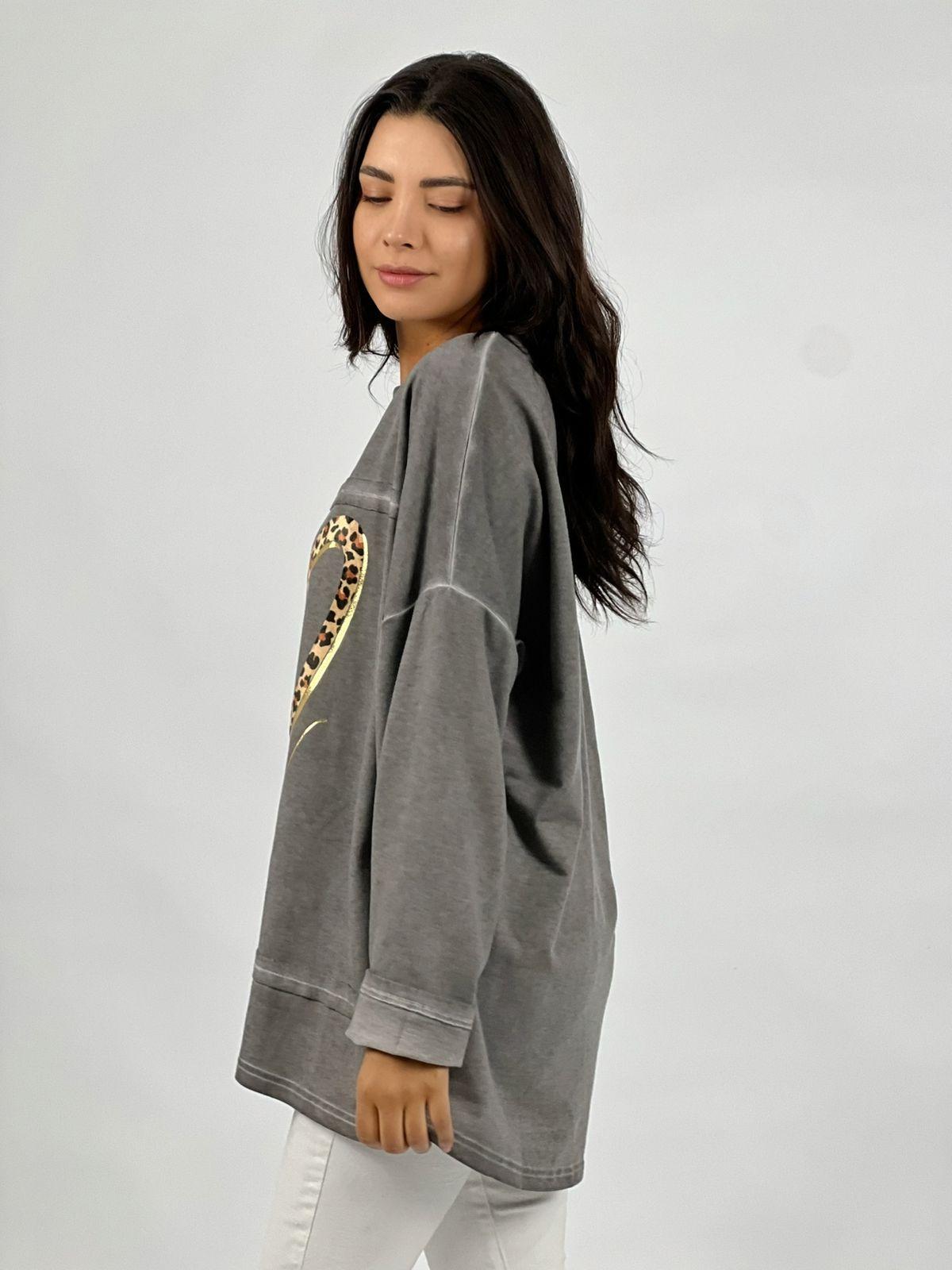 Polerón Algodón Doble Corazón Print