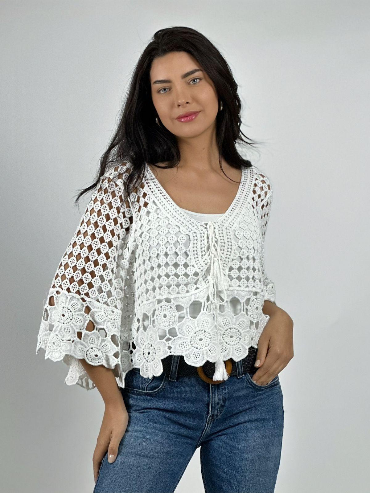 Polera Crochet Amarrada