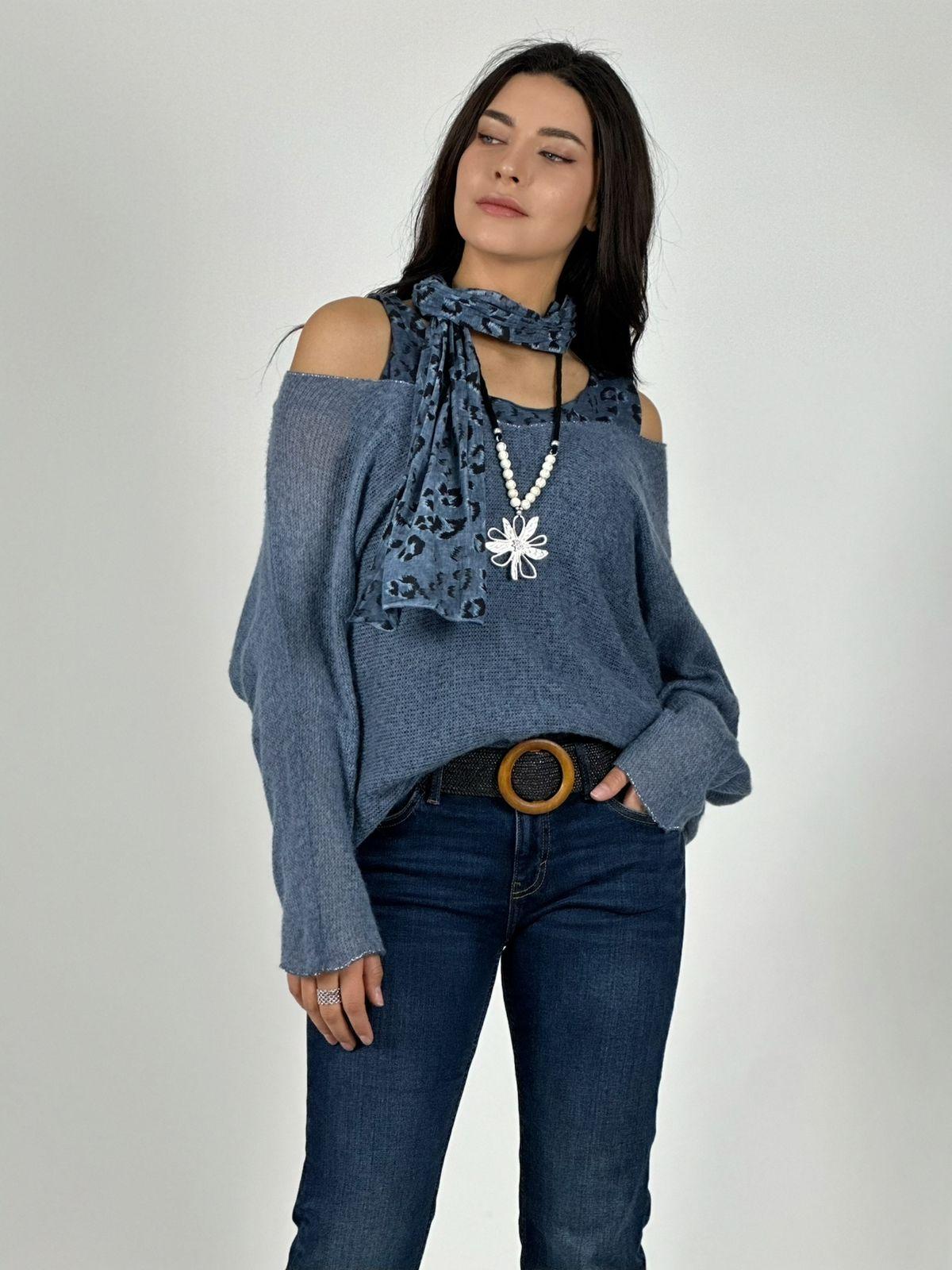 Polera Doble Italiana Con Lazo Print