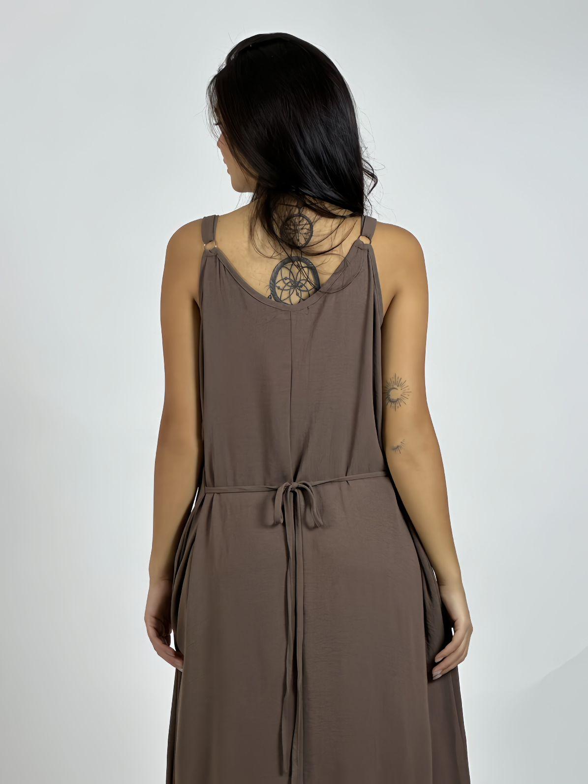 Vestido Lino Corazón Doble Tejido y Brillos