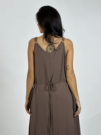 Vestido Lino Corazón Doble Tejido y Brillos