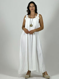 Vestido Crepé Tirantes Con Flores Brillantes