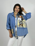Blusa Mezclilla Estampado Snoopy