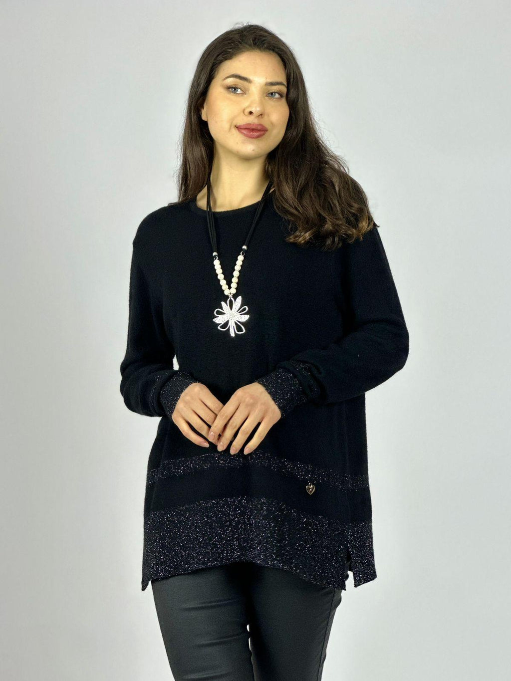 Sweater Spandex Bordes con Brillos