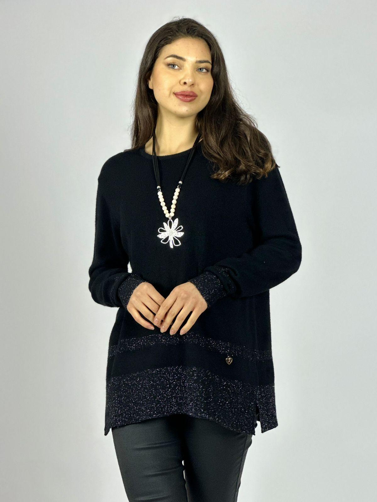 Sweater Spandex Bordes con Brillos