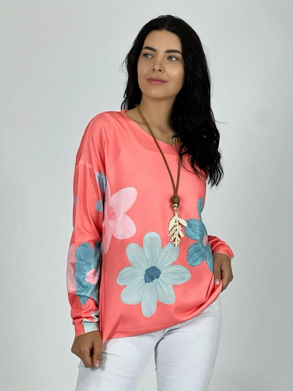 Sweater de Hilo con Flores