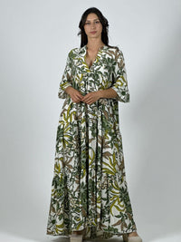 Vestido Viscosa Italiana Floreado