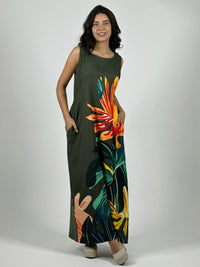 Vestido Sublimado Hojas