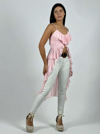 Blusa Larga con Vuelos