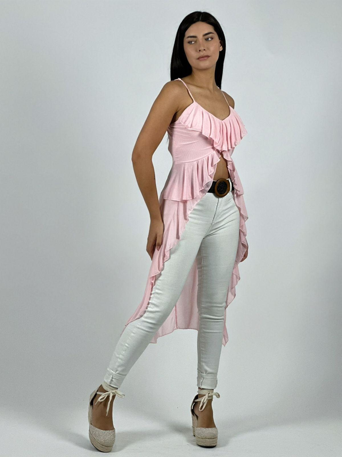 Blusa Larga con Vuelos