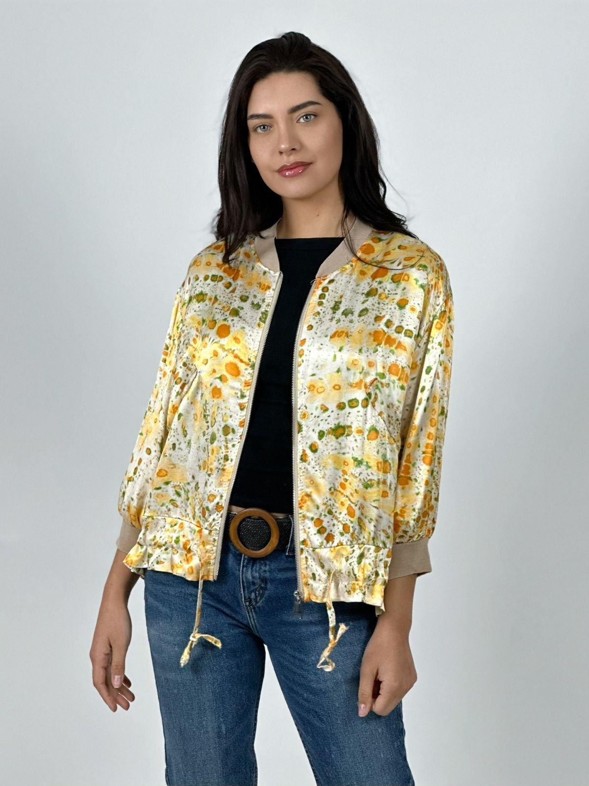 Bomber italiana Lino Manchas Difuminadas