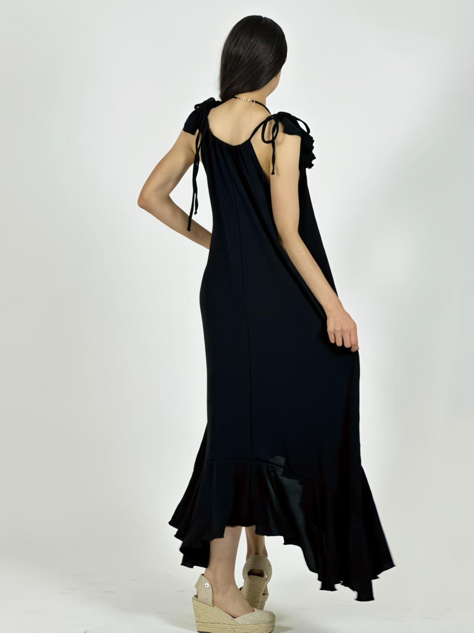 Vestido Cey Asimetrico Tiras con Vuelos