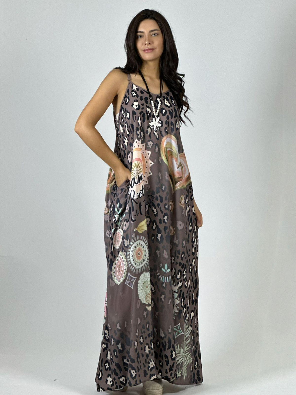 Vestido Viscosa Print con Corazón
