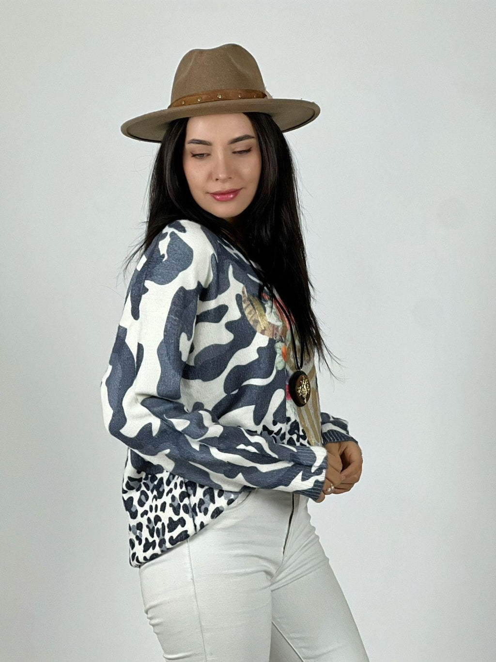 Sweater Cashmere Print