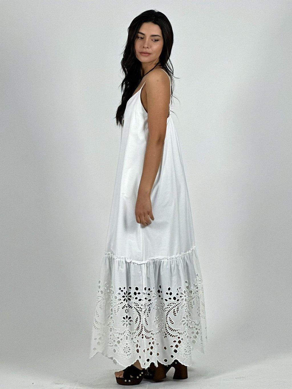 Vestido Gabardina de Tirantes Broderi