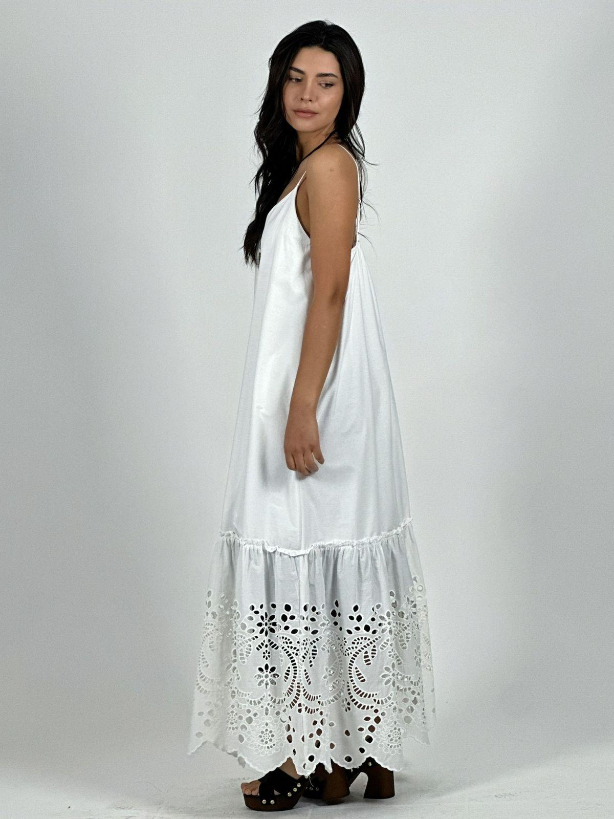 Vestido Gabardina de Tirantes Broderi