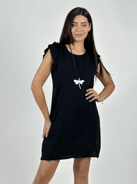 Mini Vestido Lino Faroleo