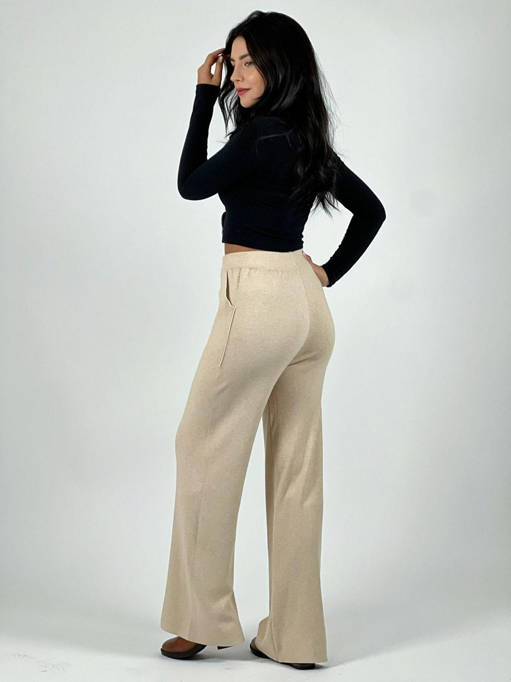 Pantalón De Lana con Bolsillos
