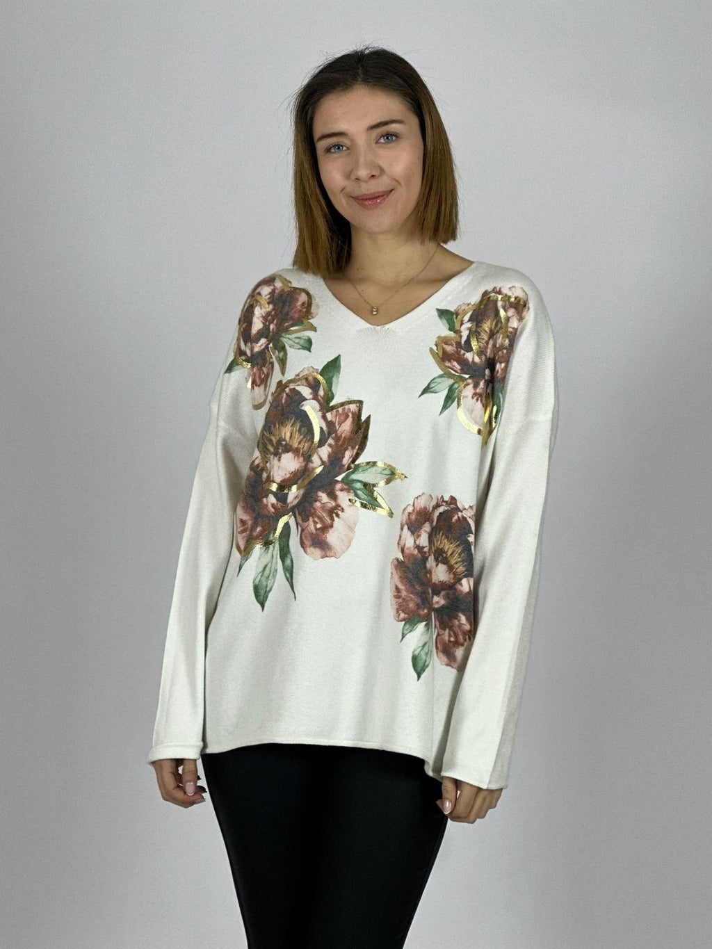 Sweater Spandex Estampado Floral