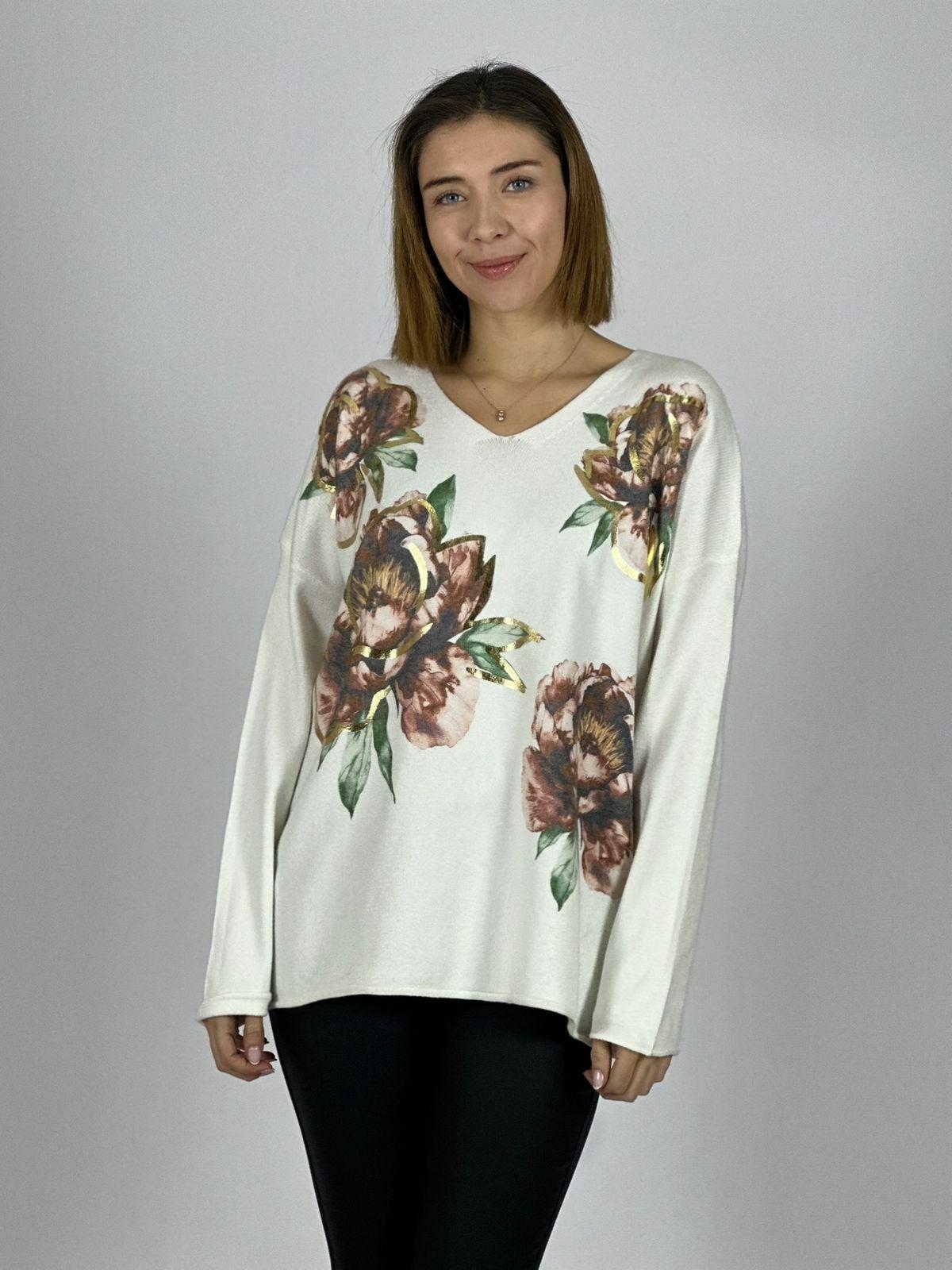 Sweater Spandex Estampado Floral