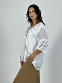 Blusa Mangas y Torso Encaje