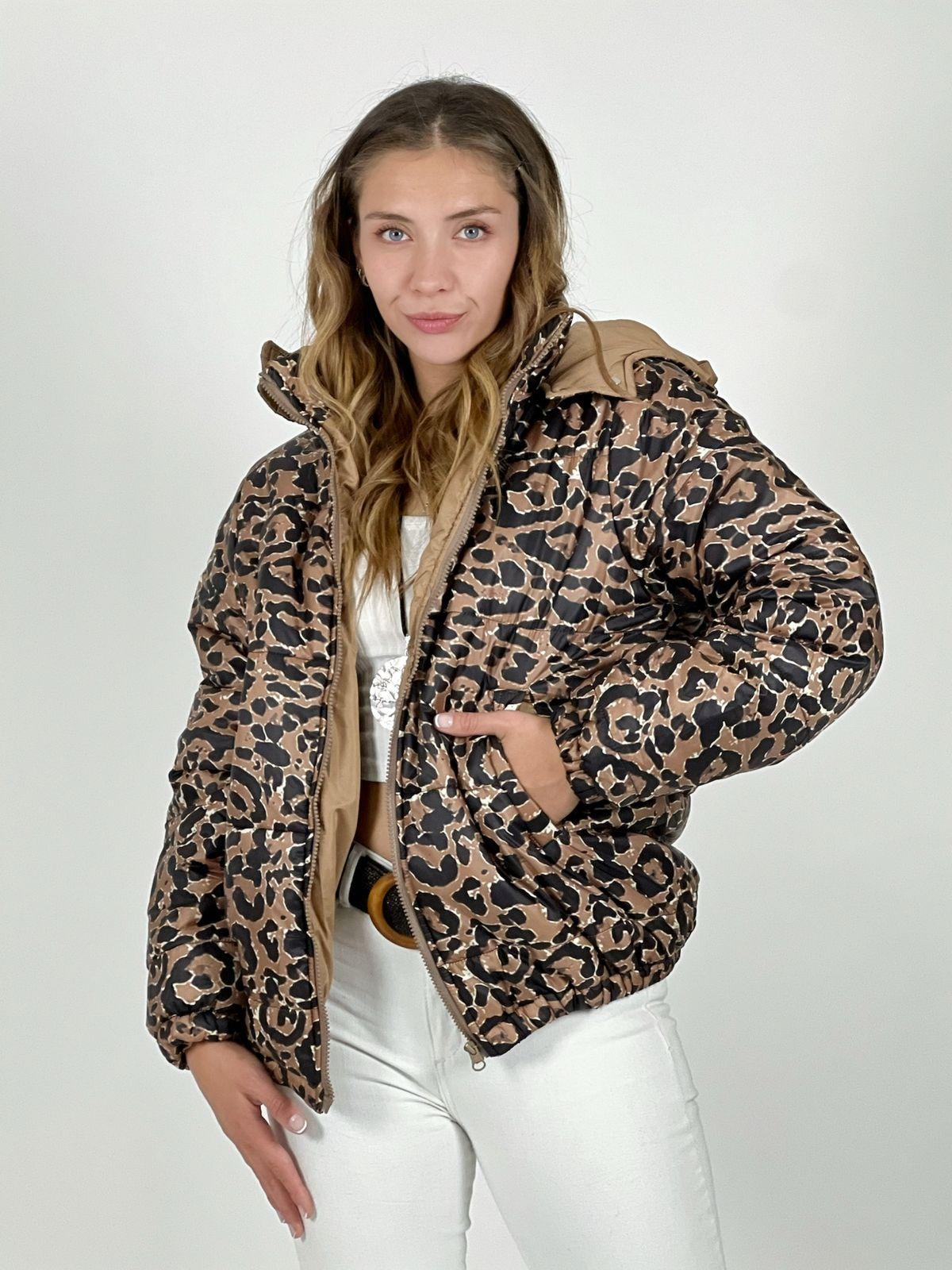 Parka Corta Acolchada Print